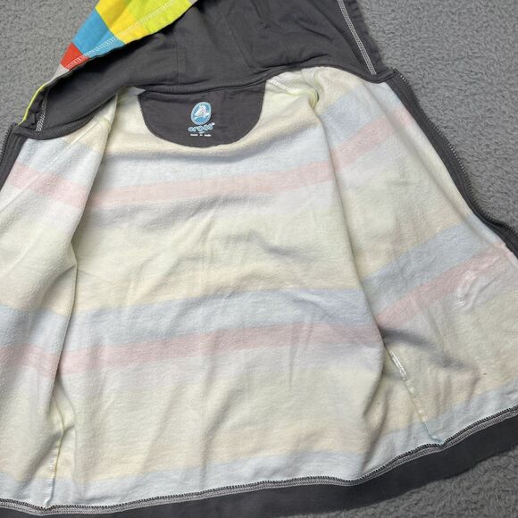 Crocs Full Zip Sweater Boys 10 Yellow Striped Blue Green Hoodie Sweatshirt - Picture 16 of 16